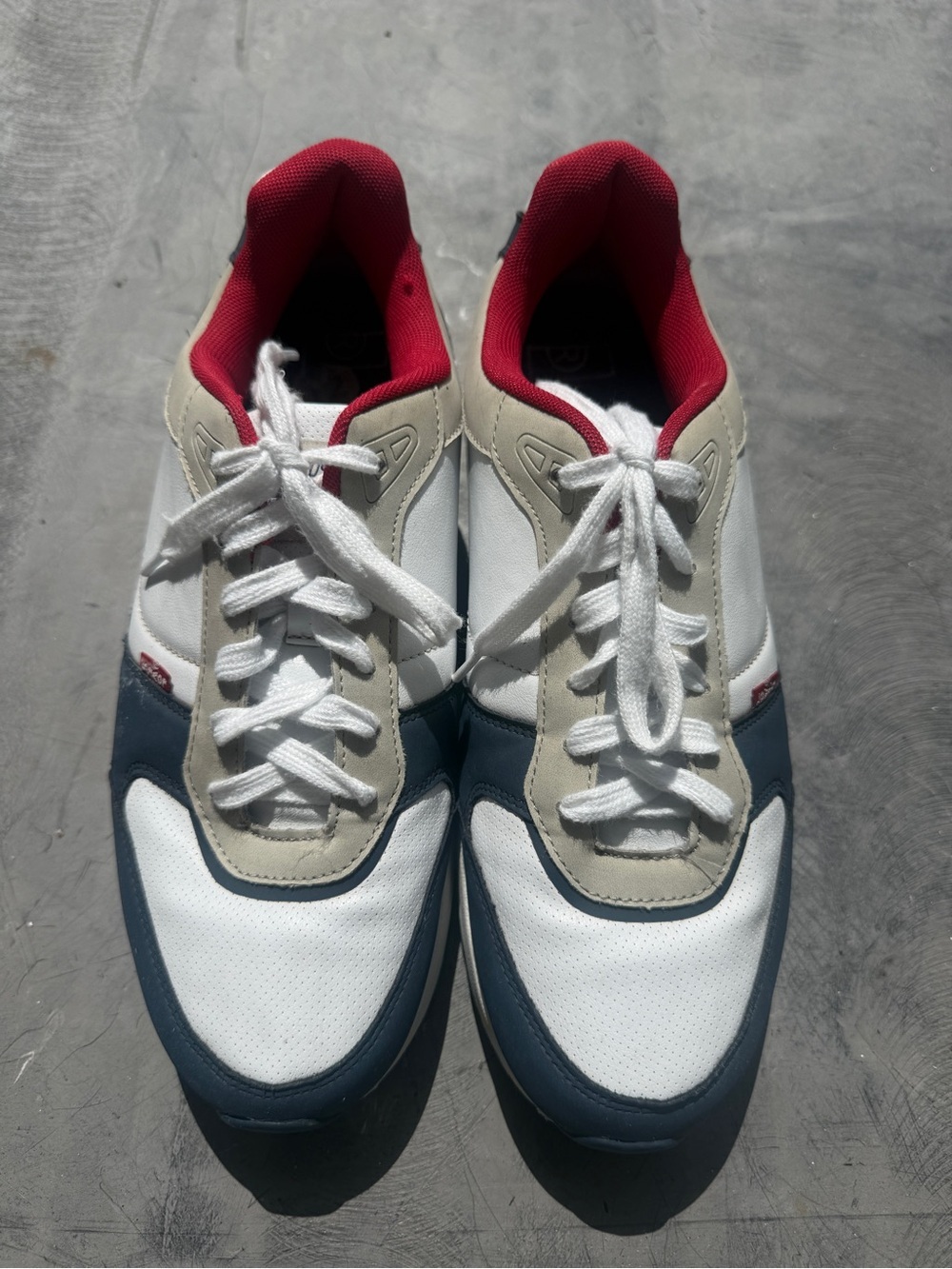 Levi’s Men's White, Navy & Red Casual Sneakers size 12